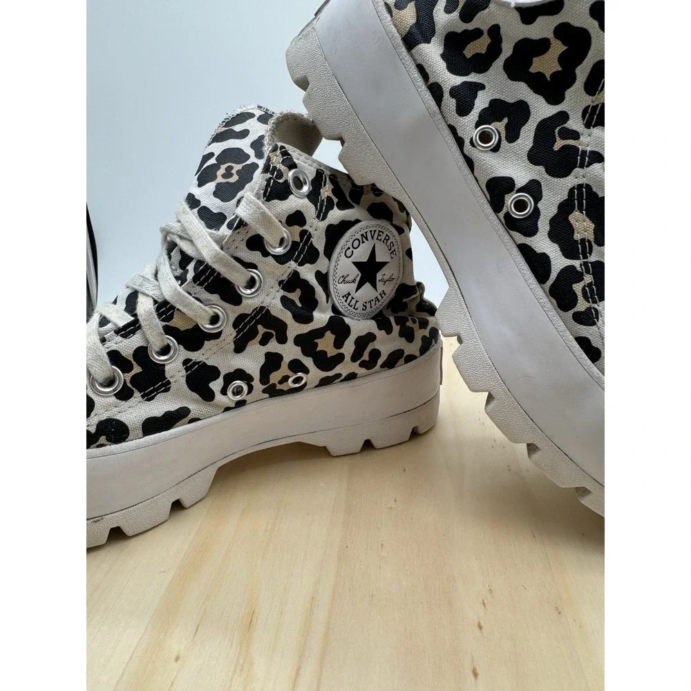 Converse Chuck Taylor All Star Lugged Leopard High Top Platform Sneakers 6.5 Y2K